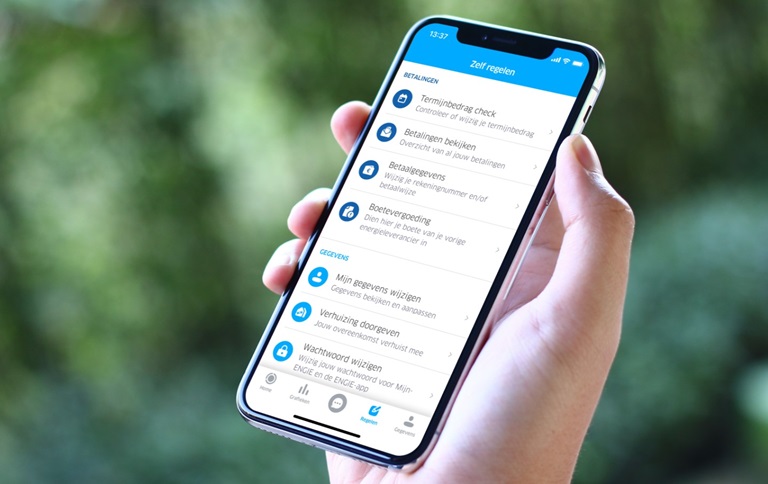 Zelf regelen via de app
