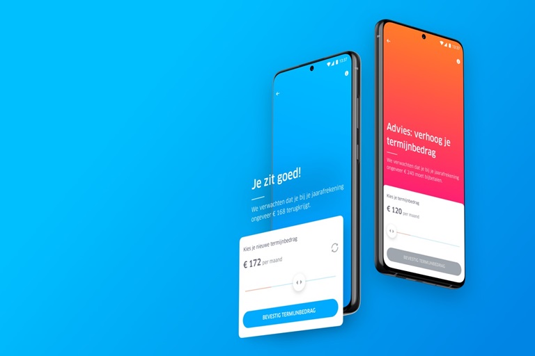 Check je termijnbedrag in de app