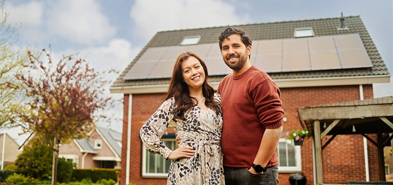 Huis met zonnepanelen