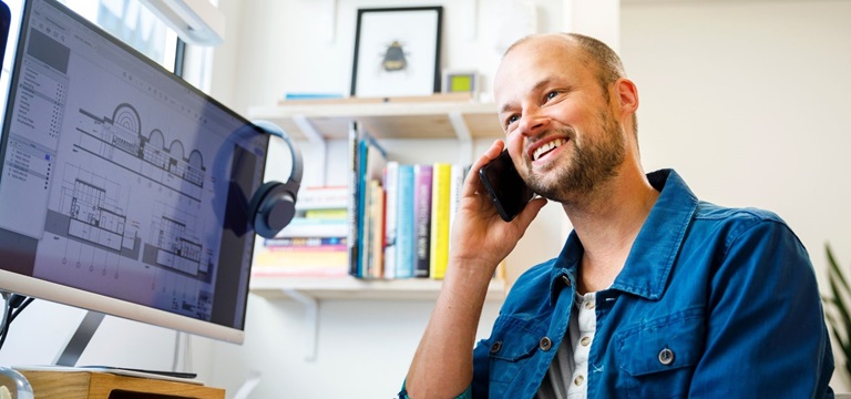 Telefonerende ondernemer