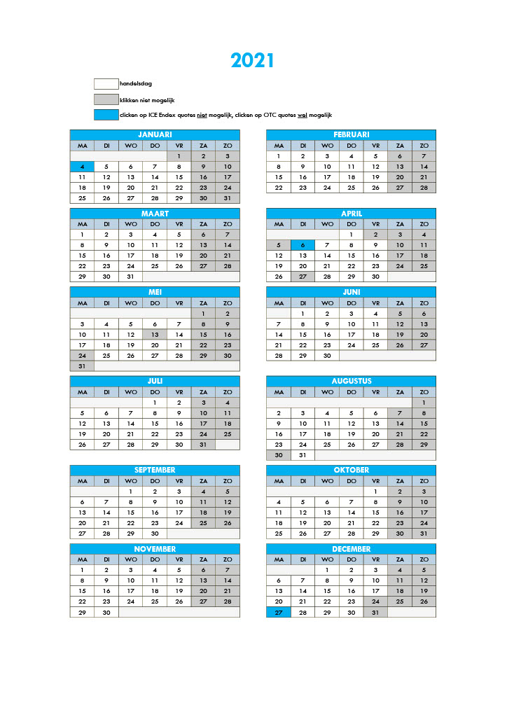 Handelskalender 2021
