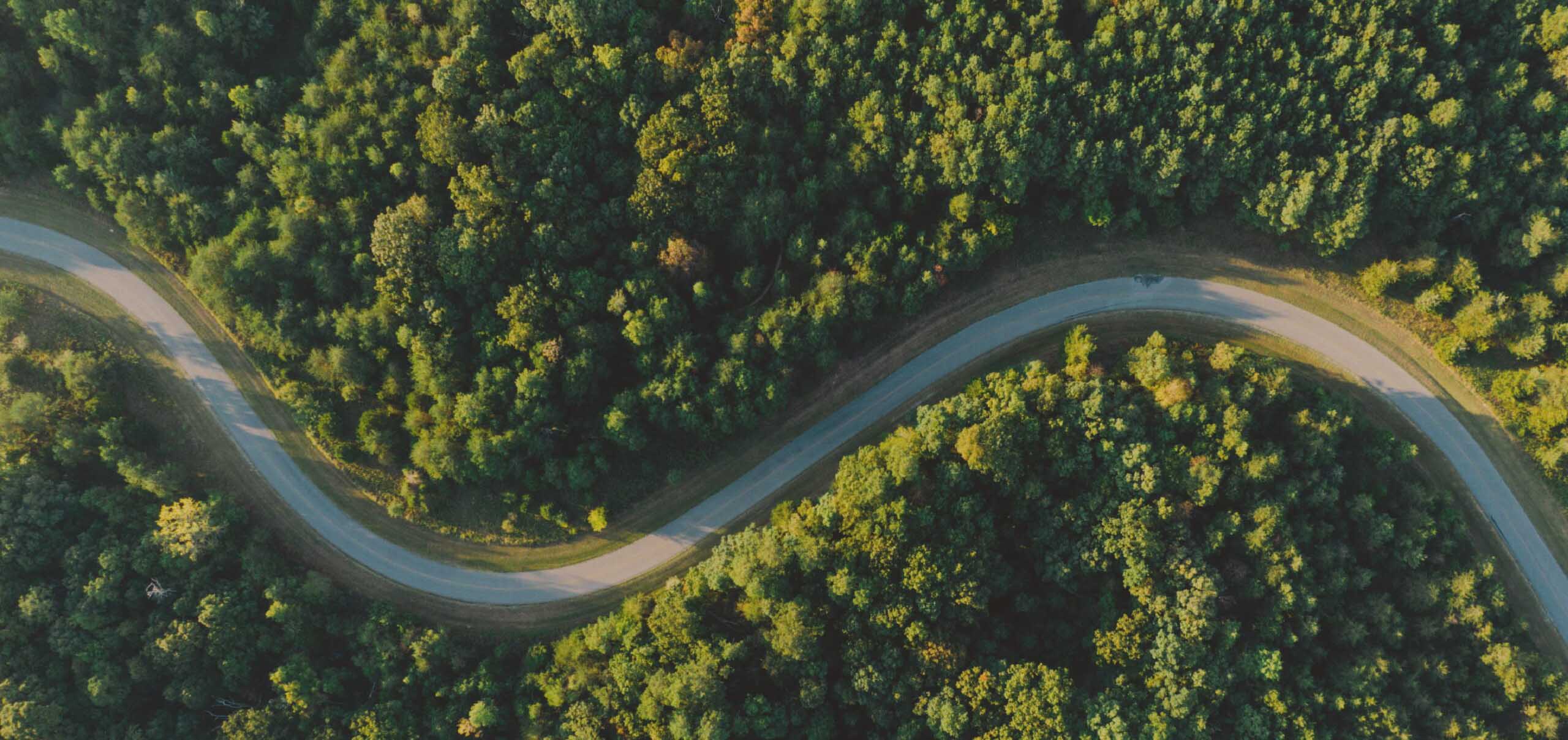 landschap van boven - weg