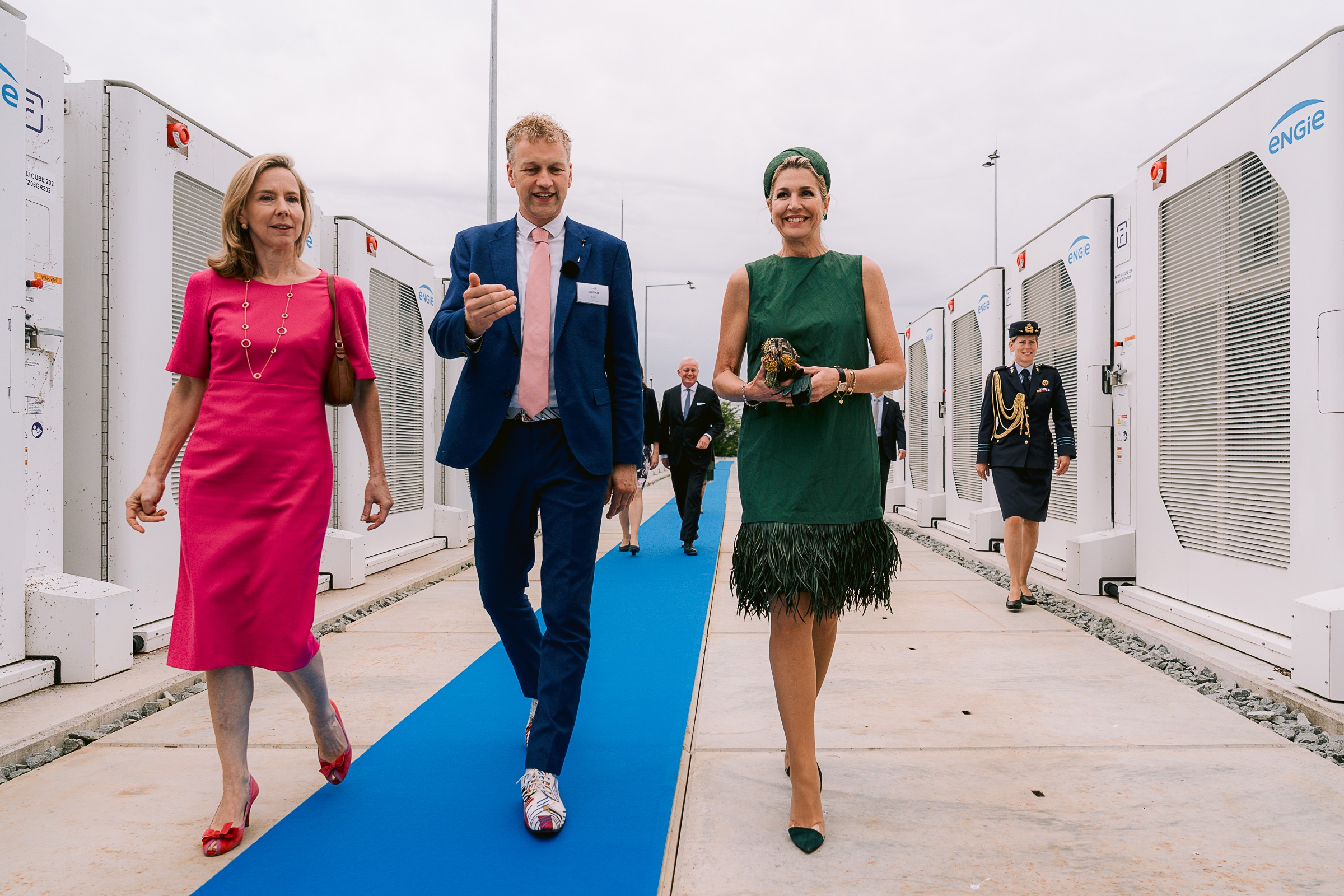 Koningin Maxima wandeling door de batterijdreef