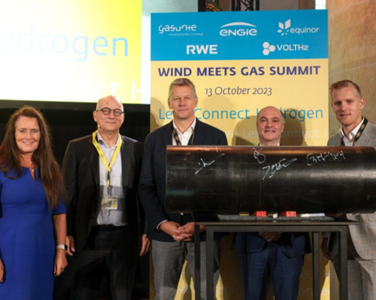 Waterstofleiding getekend