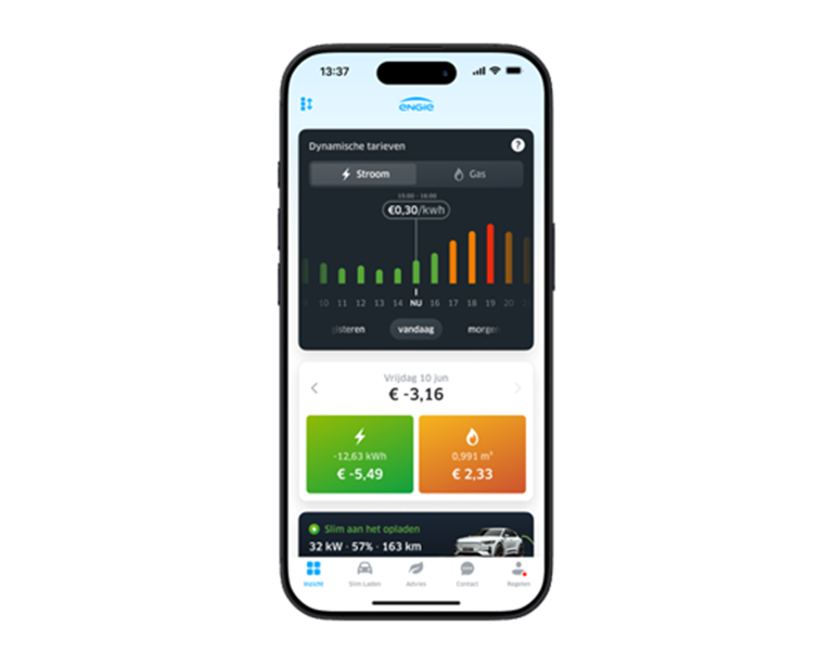 Dynamische tarieven in de app