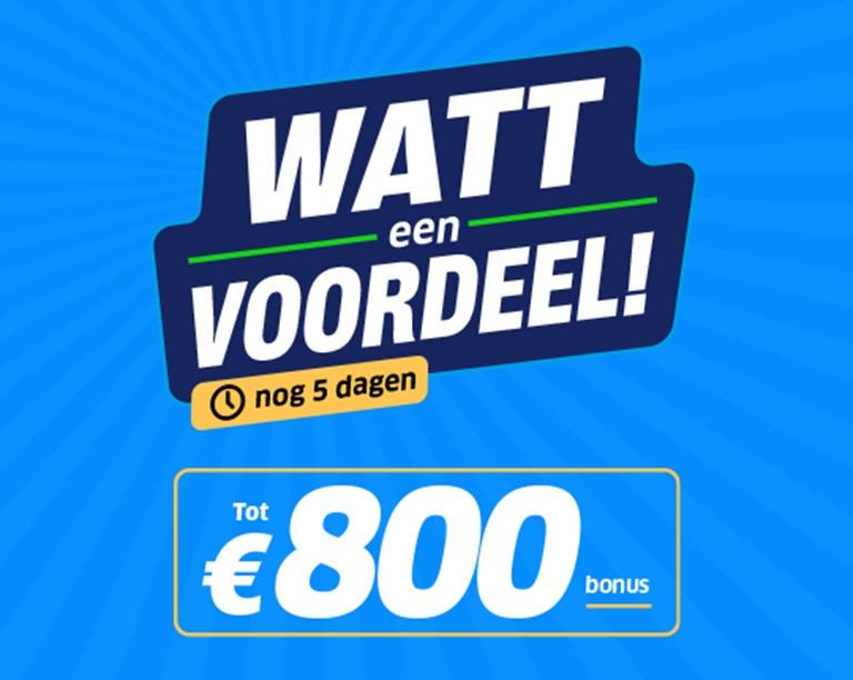 WATT een VOORDEEL tot 800 euro bonus