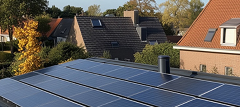 Zonnepanelen op garage