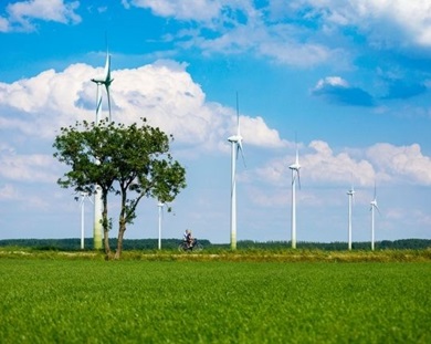 Landschap windmolens