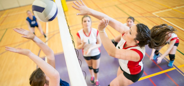 Volleybalwedstrijd dames